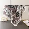 Bufanda Cuadrada Estampada de Seda Artificial de Lujo para el Trayecto Diario Chal Bufanda para el Cuello Pañuelo de Cuello de Gama Alta Pañuelo para la Cabeza Bufanda de Seda Bufanda para Mujer