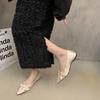Sapatilhas Versáteis Estilo Francês com Laço de Alto Acabamento Outono 2026 Sapatos Rasos de Bico Fino Sapatos Femininos Mocasins de Solado Macio