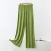 Pantalones de Modal de Pierna Ancha para Mujer, Pantalones de Baile Lisos con Caída, Cintura Alta Sueltos Adelgazantes, Adecuados para Uso en Exteriores y en Casa, Estilo Delgado