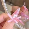 100 zapatos de ballet de moda redonda lazo accesorios mixtos para uñas hada gentil hermosa chica accesorios para uñas