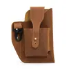 0773 Bolsa de Cintura para Celular Couro Crazy Horse Bolsa Masculina Bolsa de Cintura Masculina Cinto para Esportes ao Ar Livre Bolsa de Cintura Bolsa de Cintura de Couro Transfronteiriça