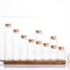 Botellas con Tapón de Corcho de 37 mm, Tubos de Vidrio de Borosilicato Transparente, Botellas para Empaque de Cordyceps al por Mayor, Botellas para Derivar Deseos