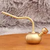 Gancho de Cubo Largo de Latón Hookah Portátil para Hombres Tubo Humo Seco Filtro de Doble Propósito Boquilla para Cigarrillo