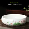 Bacia Lavatório de Cerâmica Extra Grande para Uso Doméstico, Lavatório para Pincéis de Cerâmica Grossa, Conjunto de Chá Kung Fu, Acessórios para Cerimônia do Chá, Lavatório Grande de Porcelana Branca para Xícaras de Chá
