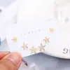 Pendientes de botón de cobre estilo nuevo europeo y americano tres pares pendientes de temperamento simple incrustados gema forma de corazón arcoíris pendientes de botón para mujer