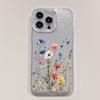 Fornecimento Exclusivo Transfronteiriço de Capas de Celular com Flores Secas Ultra Brilhantes para Apple 17Pro, Adequadas para Iphone16P, Alto Valor Estético para Meninas