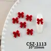 Accesorios para Uñas con Moño de Cinta Afelpada Rosa y Blanco Corbata de Moño Roja Oso de Peluche Decoraciones para Uñas Venta al por Mayor
