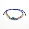 Joyería Más Vendida Transfronteriza 2020 Pulsera Tejida de Fátima Pulsera de Palma Ojo Maligno en Stock Venta al por Mayor Suerte
