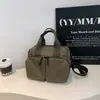 Bolso Cruzado Ligero de Gran Capacidad para Mujer Tela de Nylon Portátil Cuadros Múltiples Bolsillos Viaje Trayecto Versátil Bolso de Hombro Único