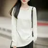 Nuevo Suéter de Punto Redondo para Otoño/Invierno 2026 de Manga Larga para Mujer, Color Sólido, Jersey de Punto Trenzado con Aberturas Laterales