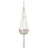 Vaso de Flor de Jardim Pendurado Bolso Corda de Algodão Boêmia Pendurado Corda Pendurada Corda de Algodão Tecida à Mão Vaso de Flor Bolso de Rede Cesto Pendurado
