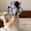 Grampo de garra plissado com brilho perolado estilo coreano de alta qualidade para mulheres, adequado para penteados altos, adiciona volume, acessório de cabelo tipo pinça de tubarão