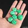 Set de dados de RPG de mesa colorido con múltiples caras, incluyendo Clash of Clans, Cthulhu y Dungeons & Dragons de 8, 10, 12 y 20 caras (Juego de 7 piezas).
