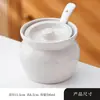 Olla de barro olla para guisar baño maría para una persona snacks Shaxian olla para guisar huevo al vapor con tapa olla para sopa olla de cocción lenta de cerámica tazón para sopa