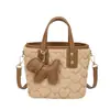 Bolso de Mano Otoño e Invierno Bolso Tote Pequeño para Mujer 2025 Nuevo Bolso Cubo de Felpa Bolso Sencillo de Hombro Cruzado Dropshipping