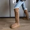 Botas de Nieve para Mujer 2024 Nuevas de Invierno Gama Alta Botas con Botón de Doble Uso Cálidas y que Aumentan la Altura Botas de Piel del Noreste