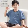 Pijama Nuevo para Niños 2026 para Niños, Ropa de Casa de Algodón Lycra, Ropa de Aire Acondicionado para Niños, Conjunto para Niños Mediano y Grande, Estilo Delgado de Verano