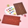 Pronta Entrega Atacado 26 Alfabeto Inglês Chocolate Bolo Cozido a Vapor Molde de Silicone DIY Molde de Bolo Cubo de Gelo Molde de Gelatina Sobremesa