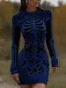 Site independente transfronteiriço internacional Vestido bodycon feminino gótico fantasia de Halloween vestido justo