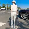 Traje deportivo de manga corta para mujer verano 2022 nuevo sentido de la moda casual hermana real moda callejera frita traje de dos piezas