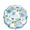 Prato de papel descartável para festa de primavera, jogo americano de flores, prato de papel borboleta, tigela de papel de renda, copo de 9 onças