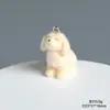 Cachorro Estereoscópico de Pelúcia Desenho Animado Pequenos Enfeites de Resina Chaveiro DIY Feito à Mão Pingente Pingente Material para Joias Acessórios