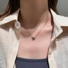 Colar de pérolas retrô francês feminino, design de nicho leve e luxuoso, corrente de clavícula avançada, novo estilo popular, 2025