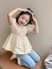 Camisas para Niñas Primavera y Otoño 2026 Nuevas Camisas de Verano Elegantes para Niñas Moda Verano Niños Tops Florales de Manga Corta
