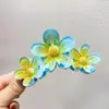 Cross-border nova moda estilo feriado lírio flor garra clipe de volta cabeça bobina de cabelo verão ovo flor garra acessórios para o cabelo