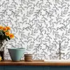 Pegatina de Pared Floral Romántica Autoadhesiva Papel Tapiz Resistente a la Humedad y al Moho Ecológico Lujo Ligero Decorativa para Pared de Dormitorio Armario Renovación