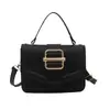 Bolsa Feminina Personalizada de Moda Simples 2025 Nova de Nicho Portátil de Ombro Texturizada Retro Transversal Pequena Quadrada para o Dia a Dia