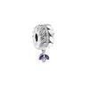 Broche Pandora de Plata de Ley 925 con Resina en Forma de Corazón de Flor de Durazno con Incrustación Completa de Diamantes, Tendencia de Moda Personalizada