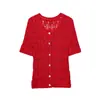 Ropa Popular para Mujer de Estilo Europeo y Americano Transfronteriza Exportación de Aliexpress Chaqueta de Punto Larga con Aberturas Bordada con Flores Zr Cuello en V