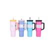 Nueva Taza Termo de Aspecto Elegante para Hombres y Mujeres, Acero Inoxidable 304 para Exteriores con Popote y Asa, Taza para Coche de 40 oz que Mantiene el Frío