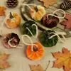Abóboras Simuladas de Veludo Personalizadas, Enfeites de Abóbora para Decoração de Casa de Ação de Graças, Abóboras Decorativas Penduradas para Festival da Colheita