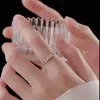 Anillo de estrella cielo estrellado diseño de nicho femenino anillo liso para dedo índice anillo abierto anillo de personalidad de moda ajustable