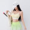 Sujetador Deportivo Cruzado de Color Contrastante para Mujer, Ropa de Exterior de Verano, Sujetador de Running a Prueba de Impactos de Alta Intensidad con Tirantes Finos y Almohadillas en el Pecho