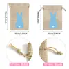 Bolsa de Regalo de Pascua Transfronteriza Saco Conejo Huevo Almacenamiento Paquete Bolsillo Tela de Arpillera Bolsa de Regalo de Acompañamiento en stock