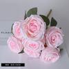 7 Cabeças Rosa Princesa Flor Artificial Arranjo de Flores Artificiais Buquê de Flores Decoração de Mesa para Sala de Estar Ornamentos de Flores Artificiais de Plástico e Seda Atacado