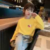 Nova Moda Outono/Inverno Camiseta de Algodão Manga Longa Estampada de Desenho Animado para Meninas, Camiseta Básica Estilosa para Meninas Jovens