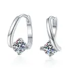 Pendientes de Plata de Ley 925 Geométricos Circulares Simétricos Transfronterizos de Amazon Moda Personalidad Estilo Ins Pendientes de Moissanita Venta al por Mayor
