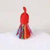 Pingente de Borla Pequena de Fio de Algodão Enrolado à Mão Estilo Xizang, Material para Pulseira DIY Feito à Mão, Ornamento de Borla Curta com Tampa Rosqueada