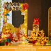 Decoração de cena para o Festival do Meio Outono Ornatos em placa KT para parede de fundo de evento escolar, de shopping, de loja, lanternas, pilares, adereços