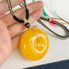 Pendente Flor do Diabo Branco Porcelana Âmbar Sangue de Mel Colar Longo de Âmbar para Homens e Mulheres Fivela de Segurança Pingente de Corrente de Suéter de Âmbar Presente