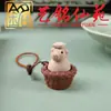 Yiming Xianyuan Creativo Madera Maciza Lindo Cordero Presionable Colgante para Mejores Amigos y Novias, Llavero Mochila Muñeco Colgante
