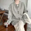 Cárdigan de punto suave y acogedor de estilo japonés de corte holgado para mujer, nuevo abrigo suéter de otoño e invierno con un diseño único, disponible para pedido personalizado