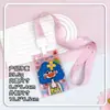 Nuevo estilo tarjetero para niñas, gafete de identificación de estudiante, funda para tarjeta con cordón para cuello anti-pérdida, protector de tarjeta de identificación unisex, estuche rígido