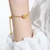Nueva Caja de Collar de Cuentas Redondas Estilo Chino Retro Cadena de Eslabones Pulsera de Acero Inoxidable Moda Creativa Pendientes Joyería Combinable