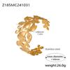 Pulsera de azúcar en cubo INS flor hueca abertura acero inoxidable oro 18K moda transfronteriza combinación de pulseras ajustables en stock