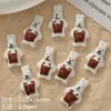 Botões de cerâmica fofos de cachorrinho pintados à mão, materiais para pulseira DIY feita à mão e acessório de vestuário, contas soltas